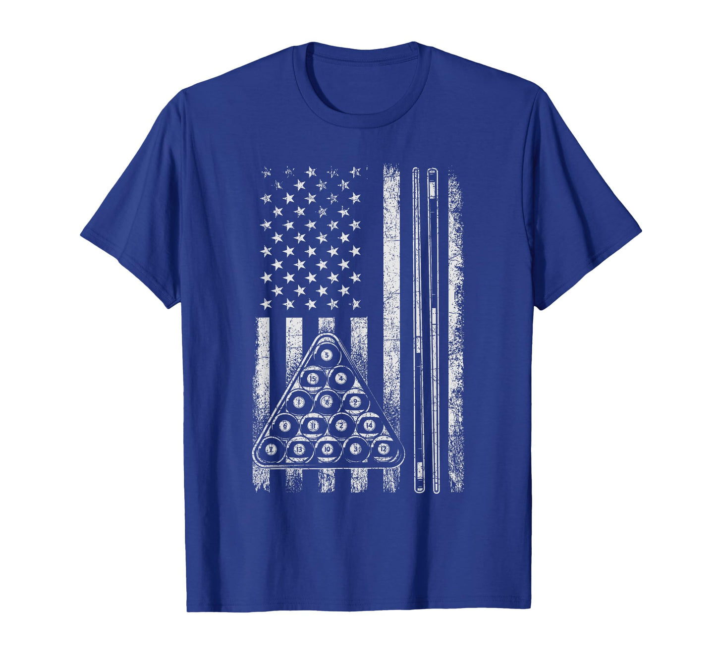 Billiard Game - USA American Flag Pool Player Sports Lover T-Shirt
