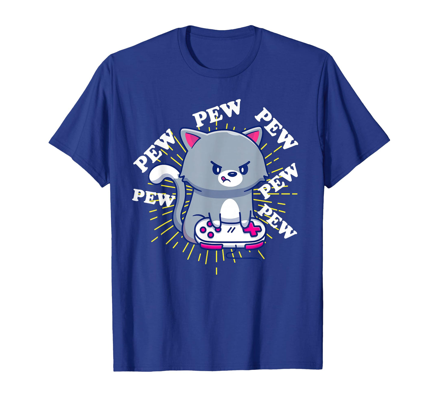 Pew Pew Cute Cat Gamer Headset Cat Gaming T-Shirt