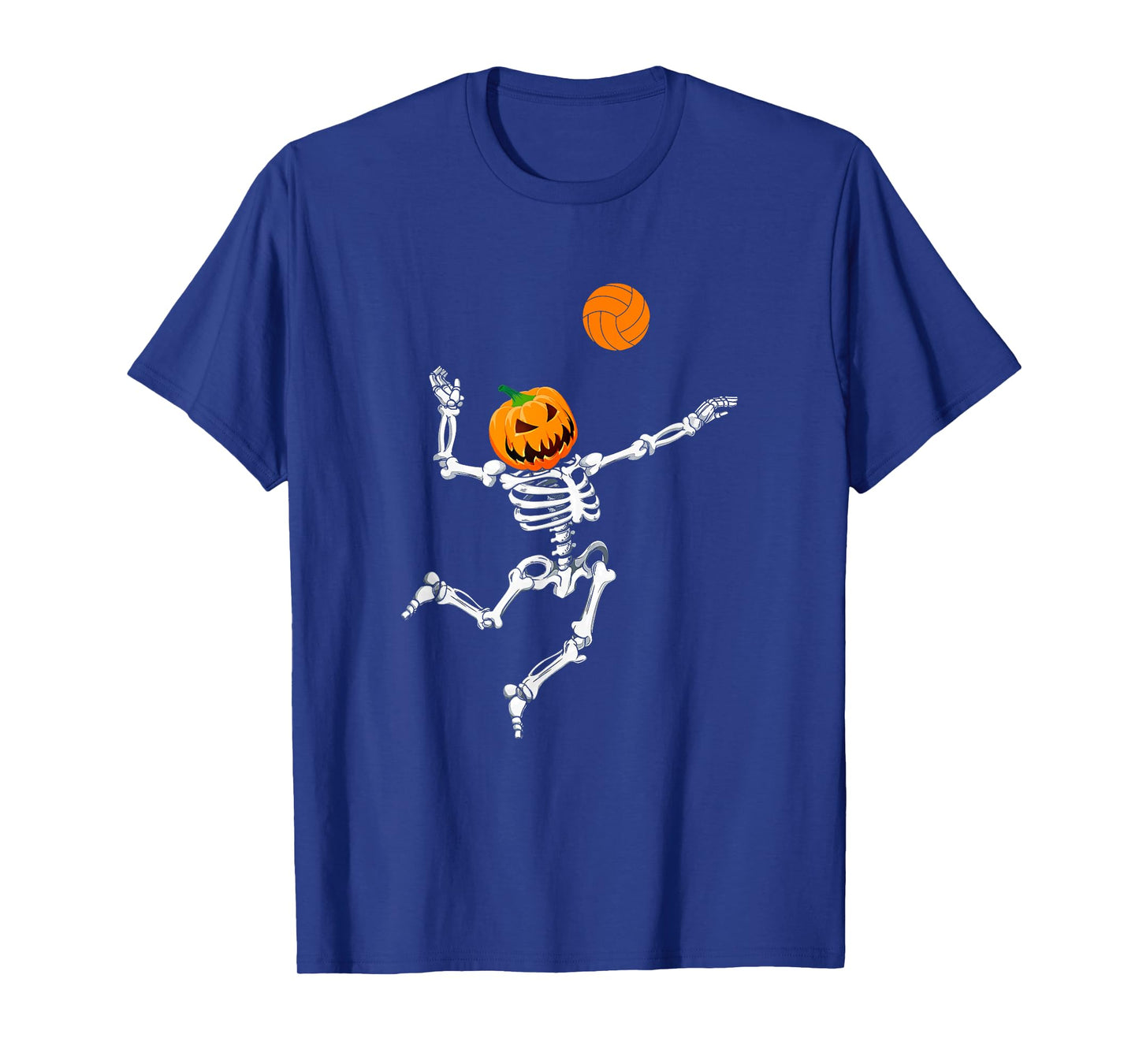 Skeleton Volleyball Halloween Pumpkin T-Shirt