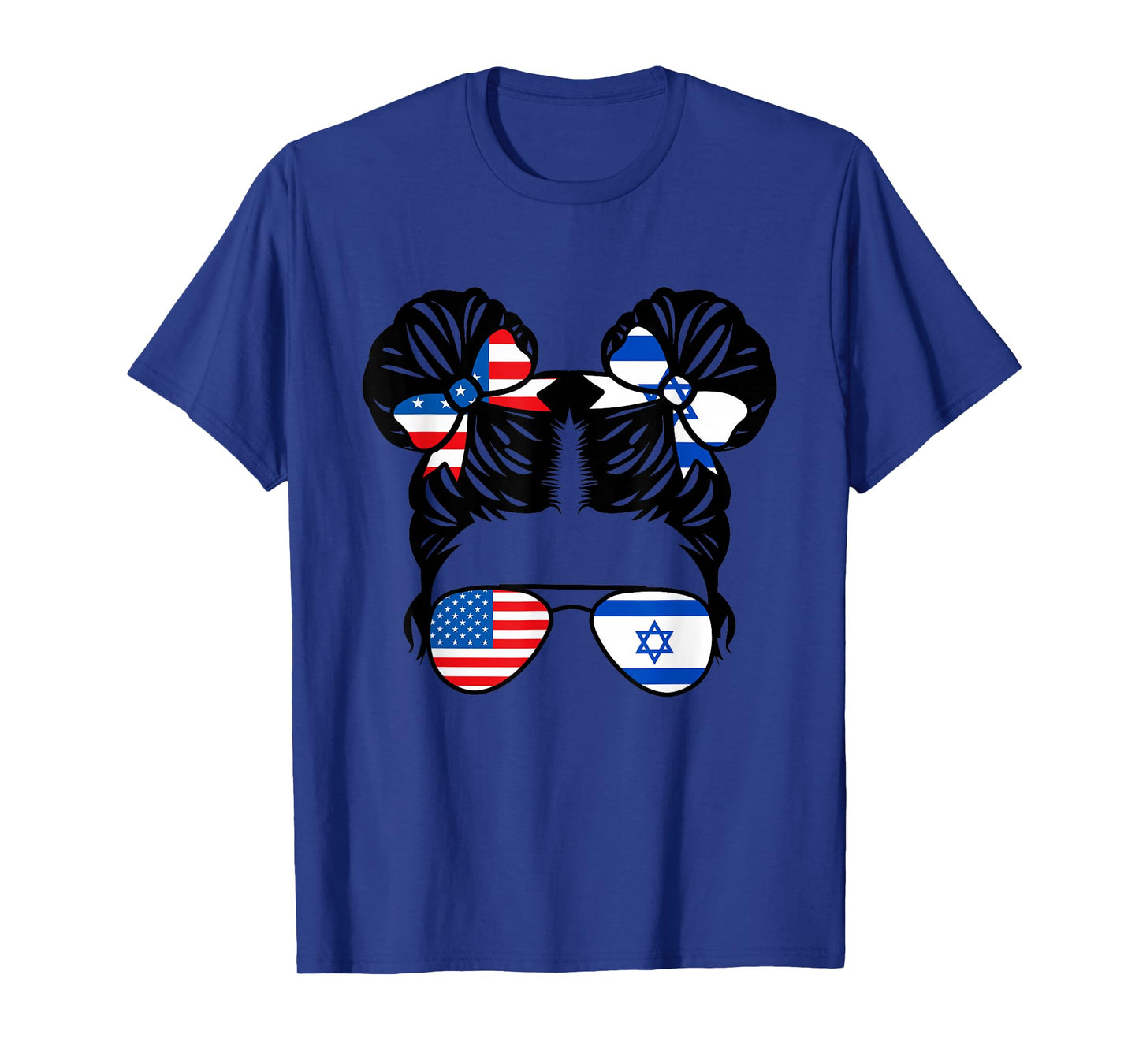 Half American Half Israelis Girl USA Israel Flag Patriot T-Shirt