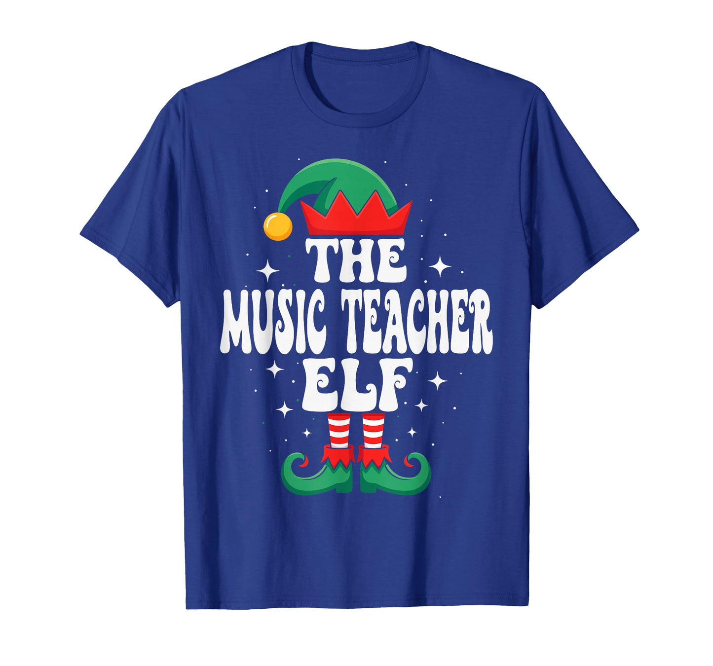 The Music Teacher Elf Funny Christmas Matching Family T-Shirt