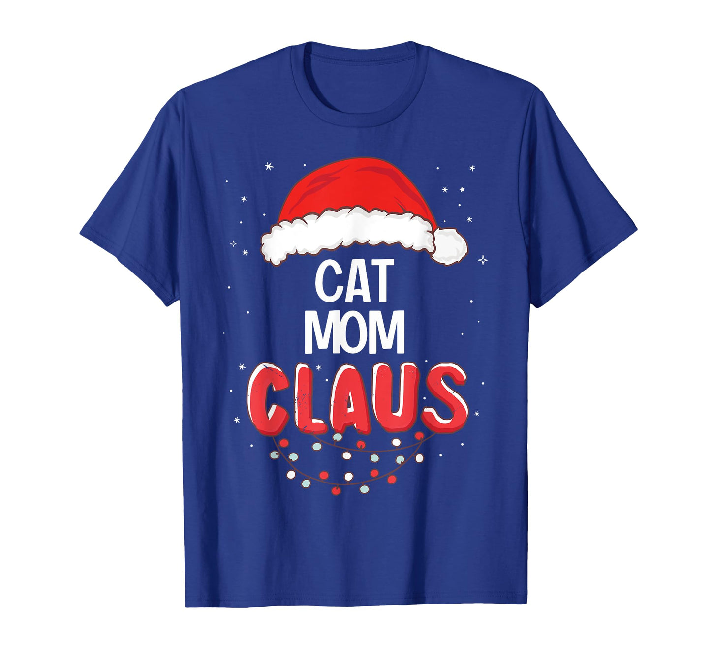 Cat Mom Santa Claus Christmas Matching Costume T-Shirt
