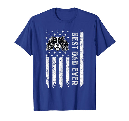 Best Cavalier King Charles Spaniel Dog Dad Ever Fathers Day T-Shirt