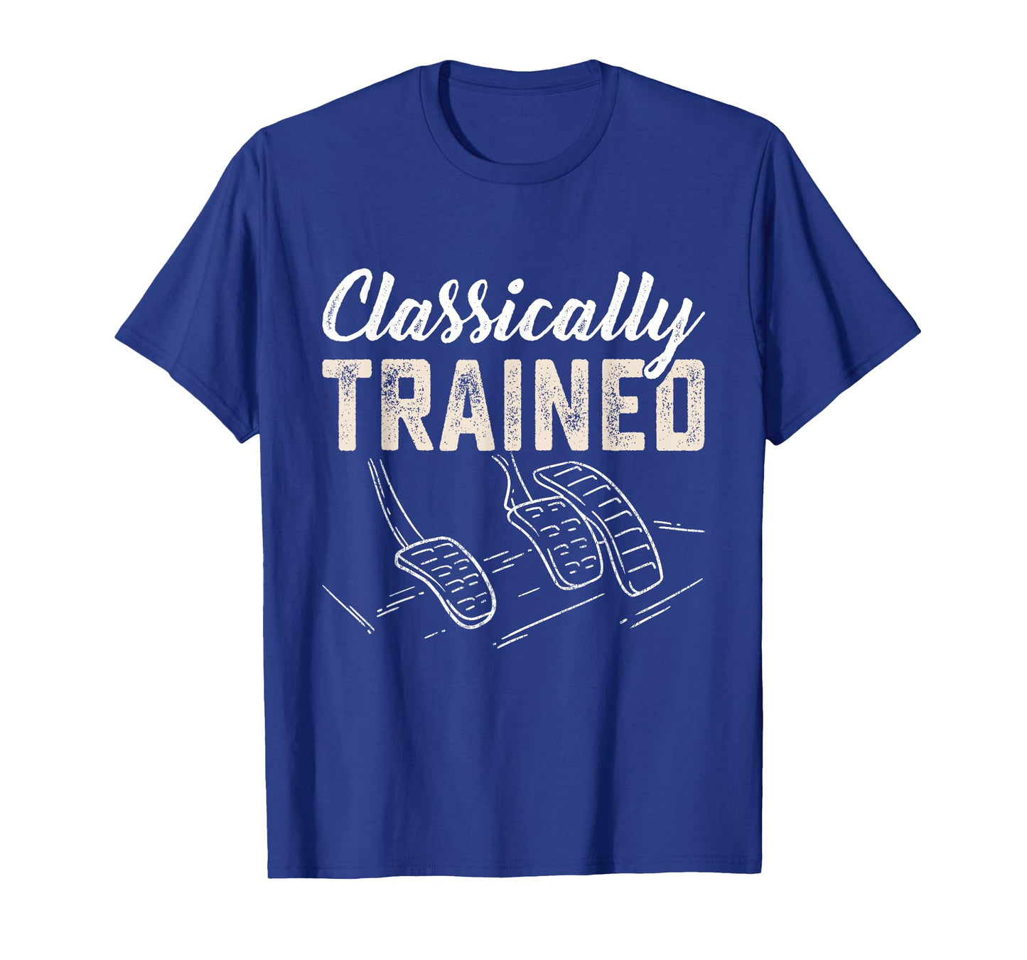 Classically Trained Retro Racing Three Pedals Manual Car Guy T-Shirt