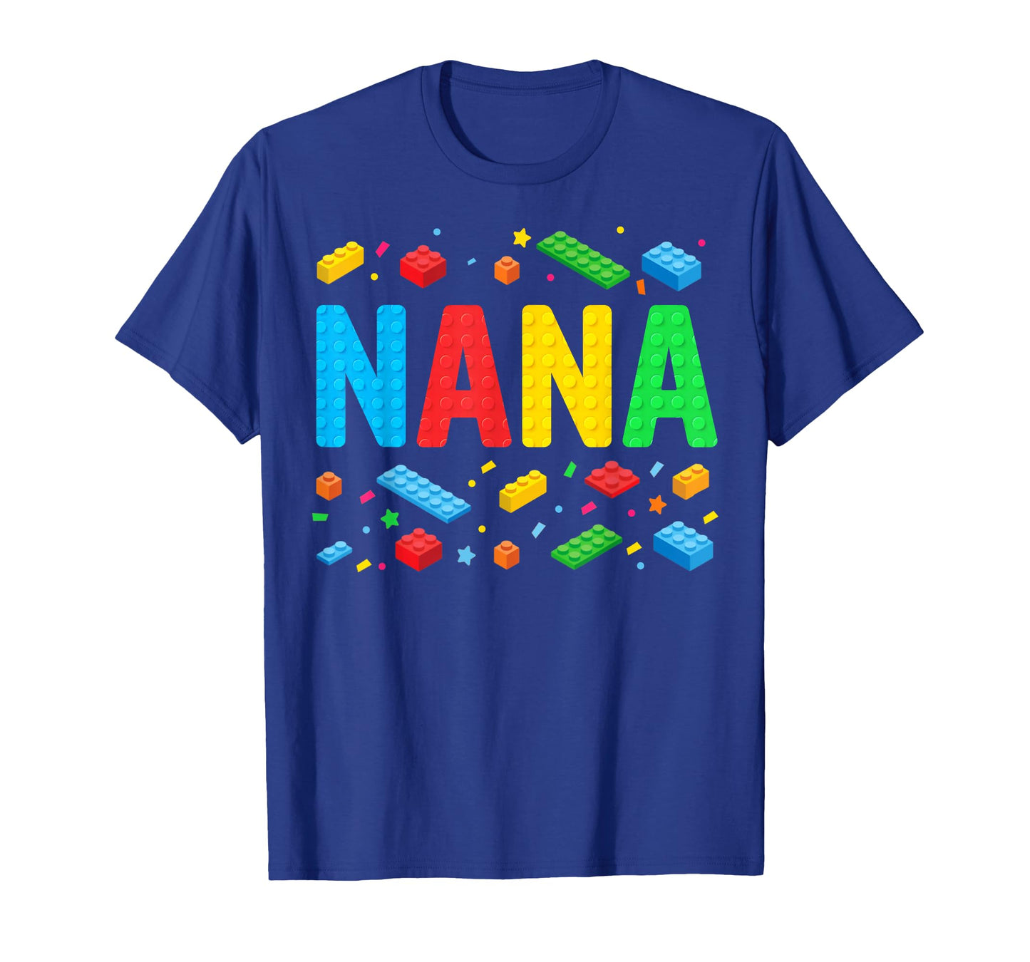 Nana Master Builder Building Bricks Blocks Family Grandma T-Shirt