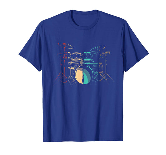 Vintage Retro Drums Drum Sticks Drumming Drummer T-Shirt