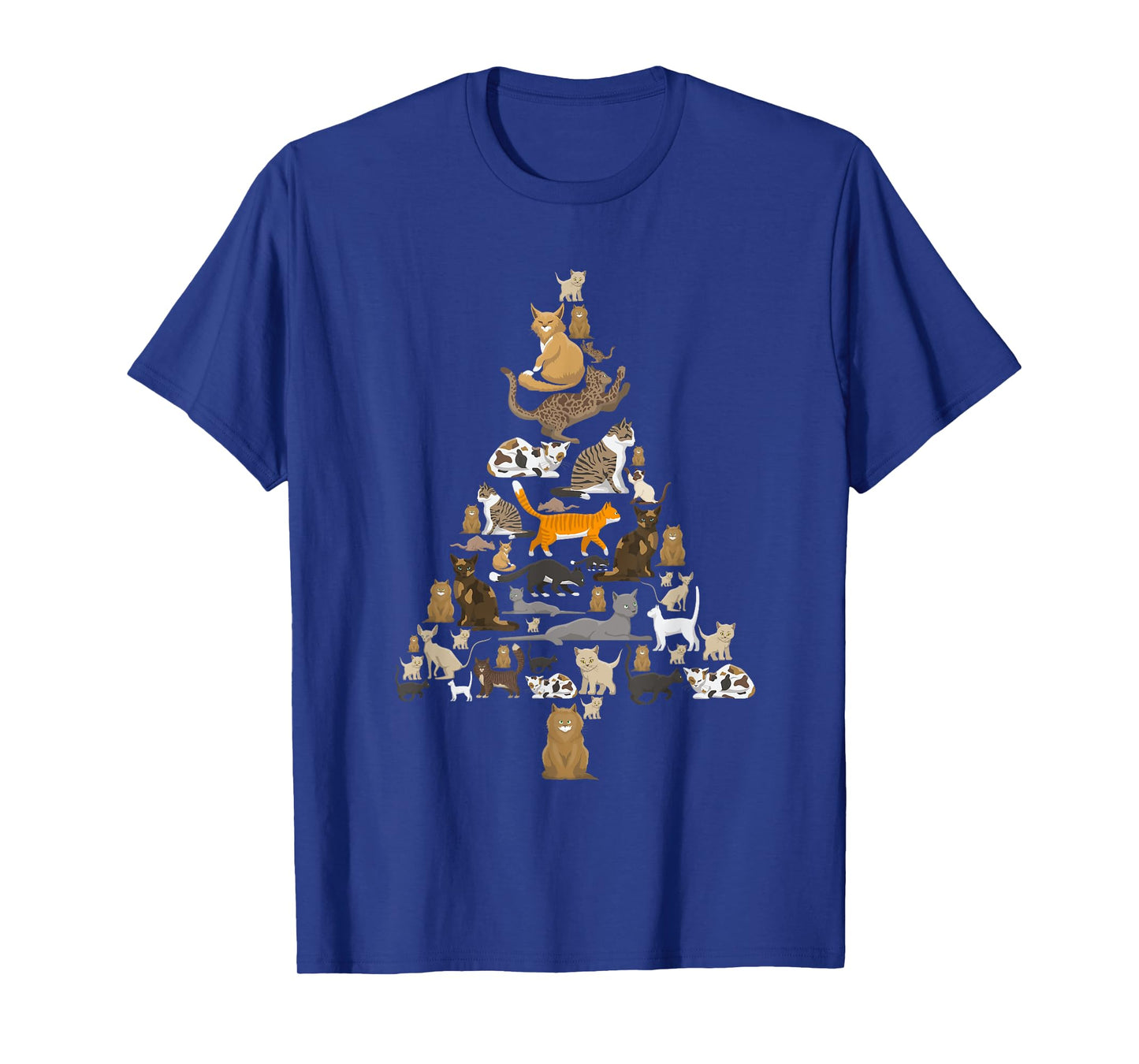 Funny Cats Christmas Tree Pet Kitten Owner Xmas Women Men T-Shirt