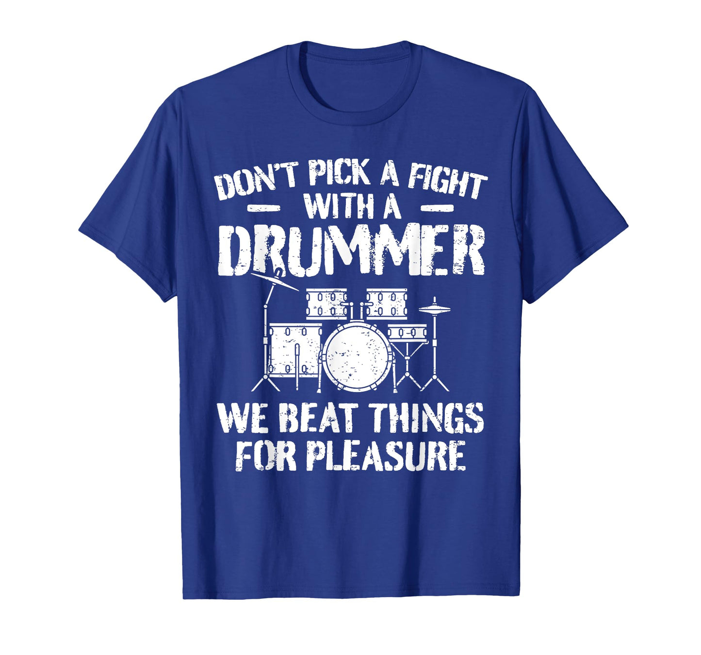 Funny Drummer Drumming Drums Percussionist I Beating Things T-Shirt Small