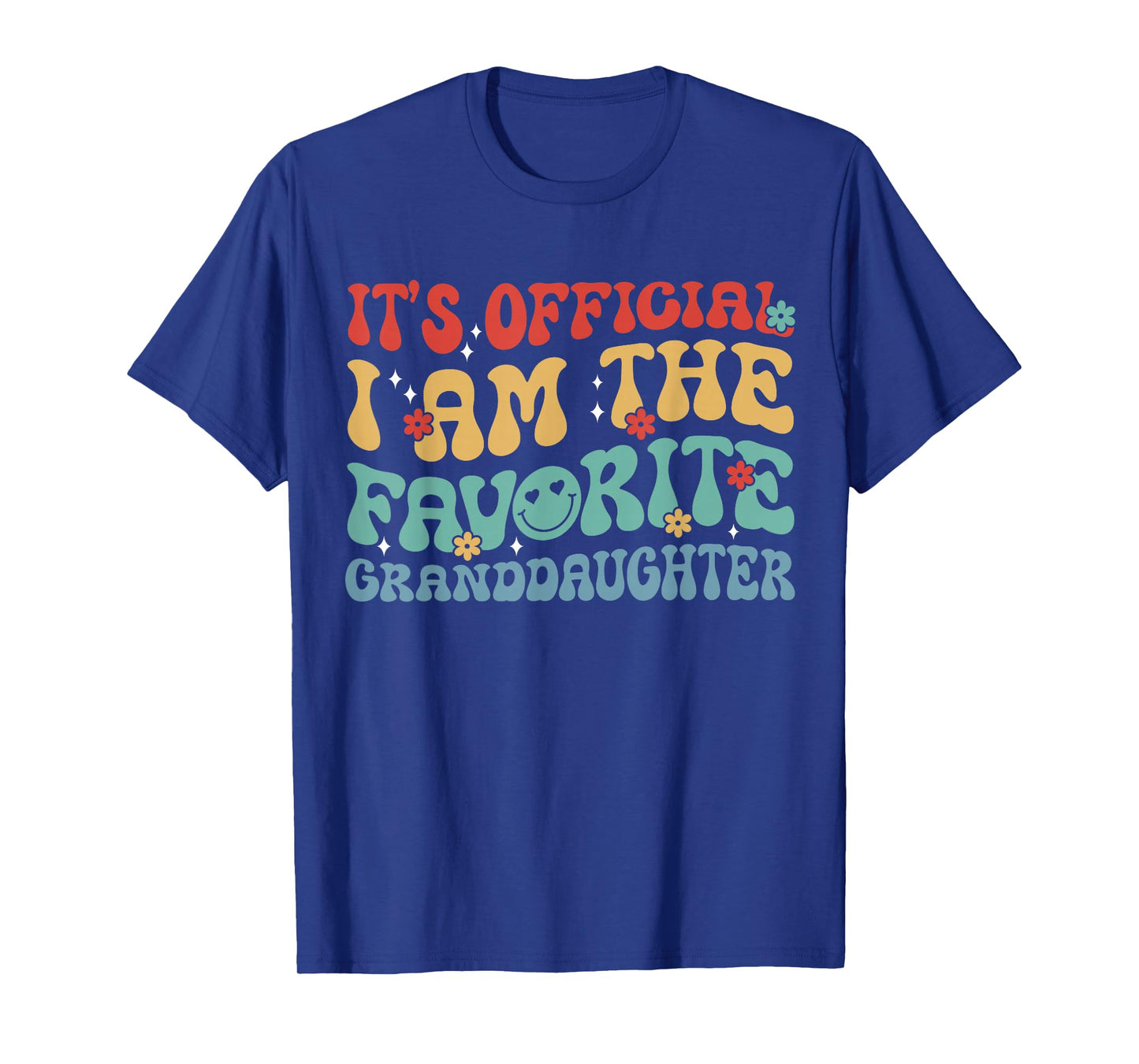 It's Official I'm The Favorite Granddaughter Funny T-Shirt, Small, Black
