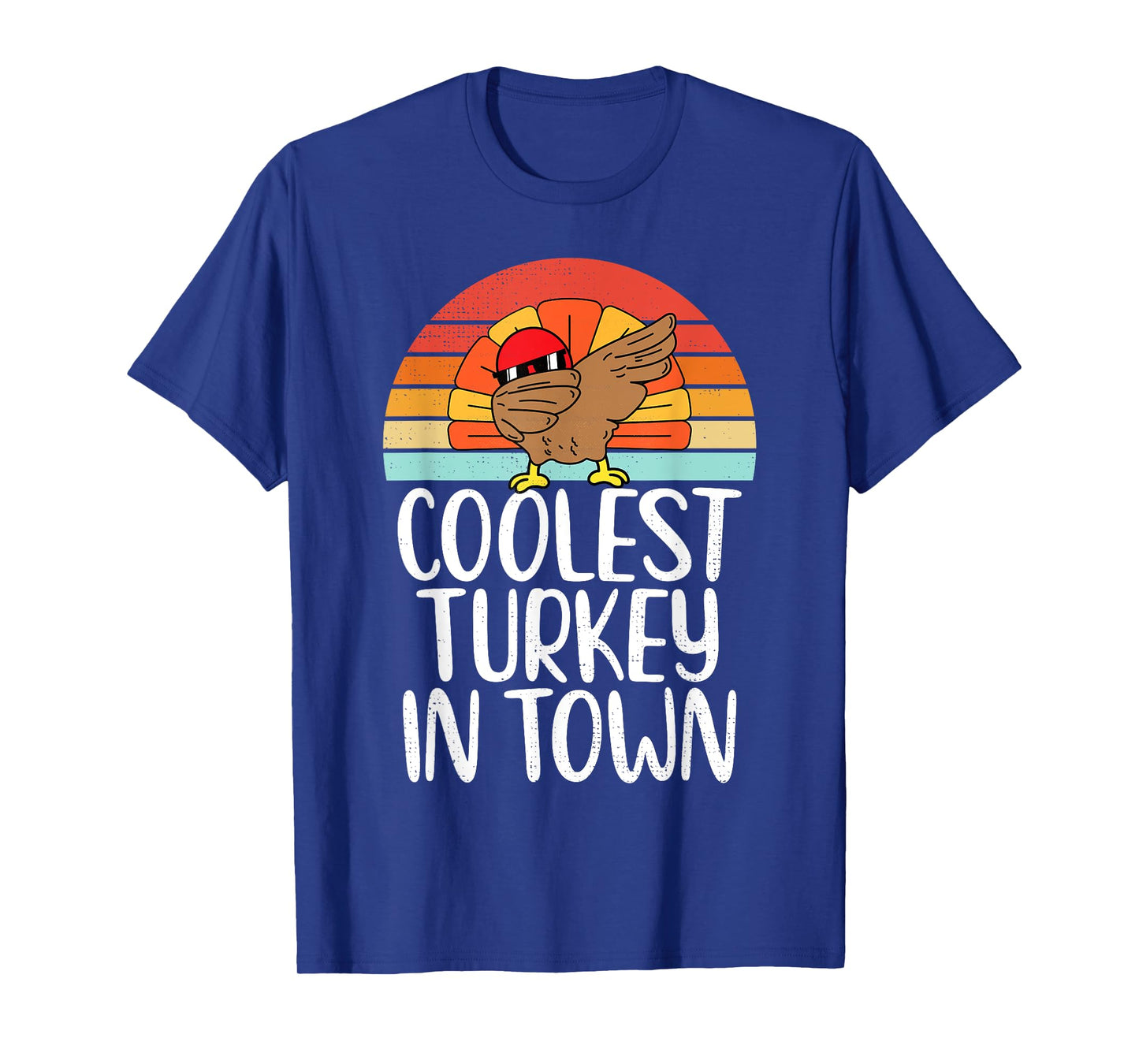 Coolest Turkey In Town Dabbing Turkey Thanksgiving Day Boys T-Shirt