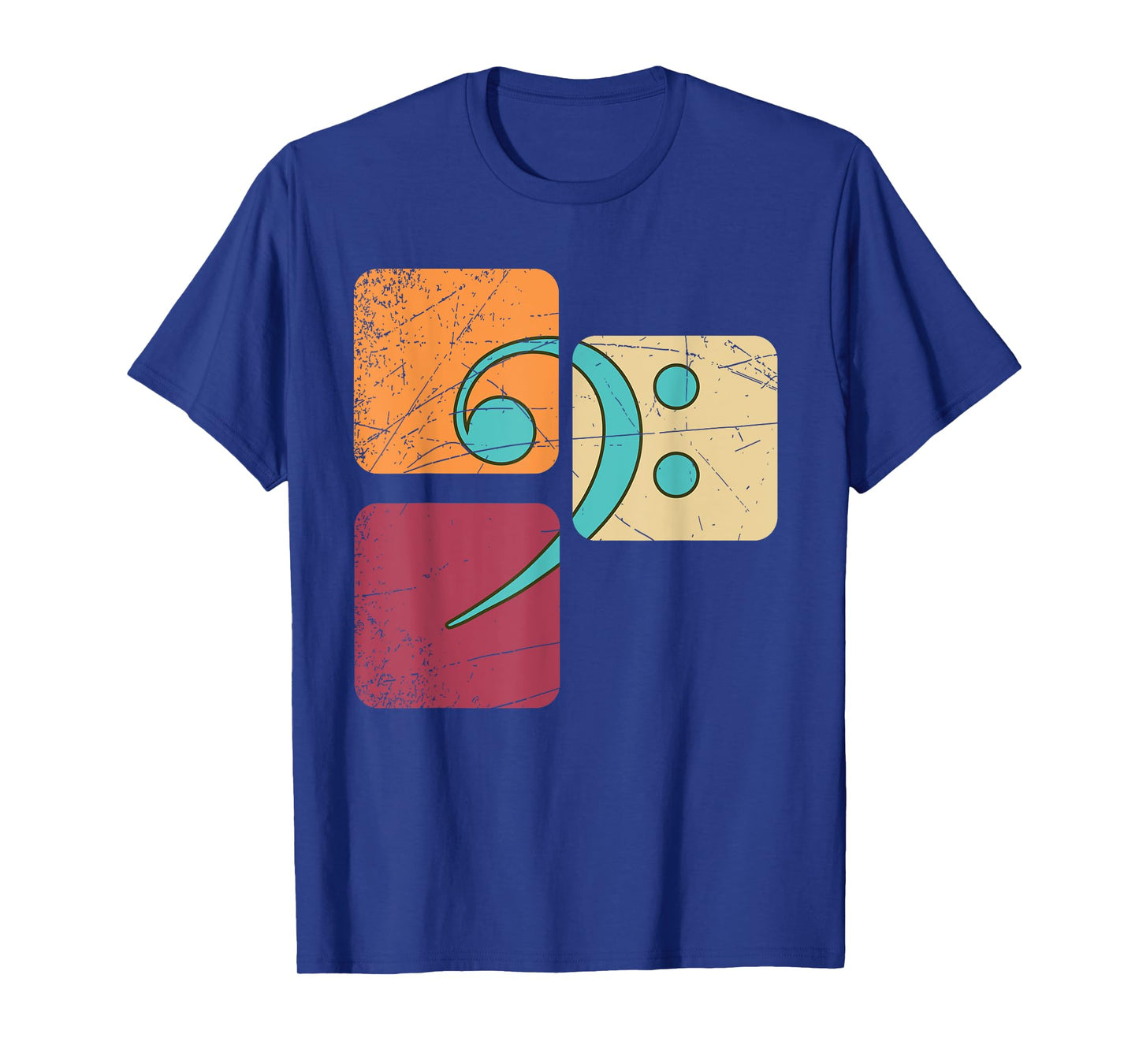Retro Bass Clef Musician Composer Music Note Bass Clef T-Shirt