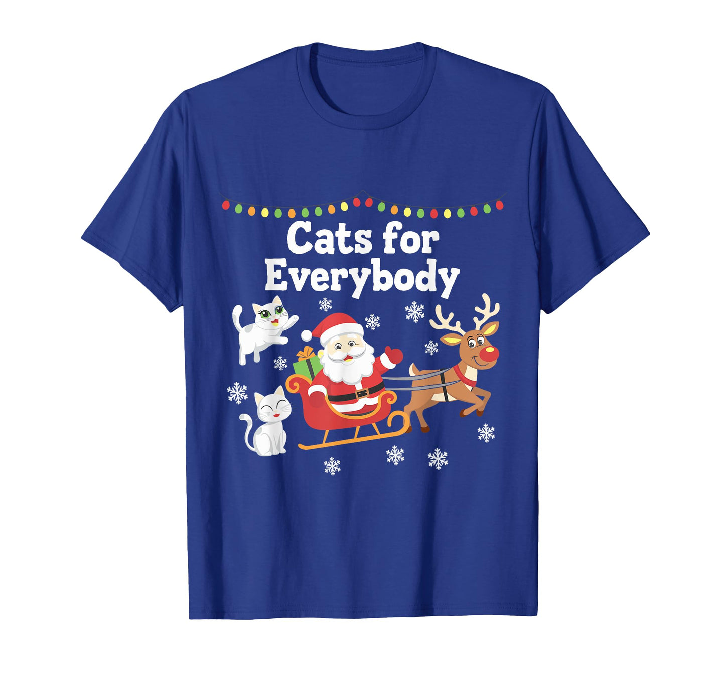 Cats For Everybody Christmas Cat Funny Xmas Men Women Santa T-Shirt