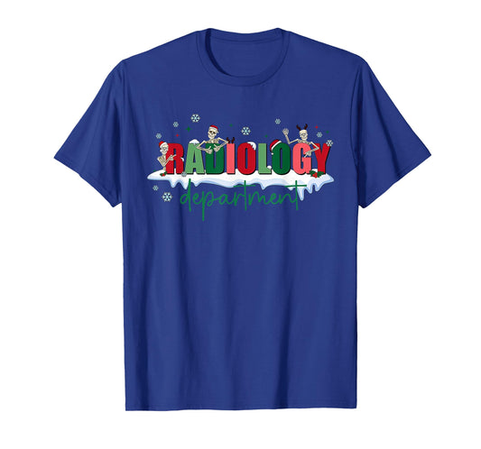 Christmas Radiology Department Funny Skeleton X-ray Tech T-Shirt