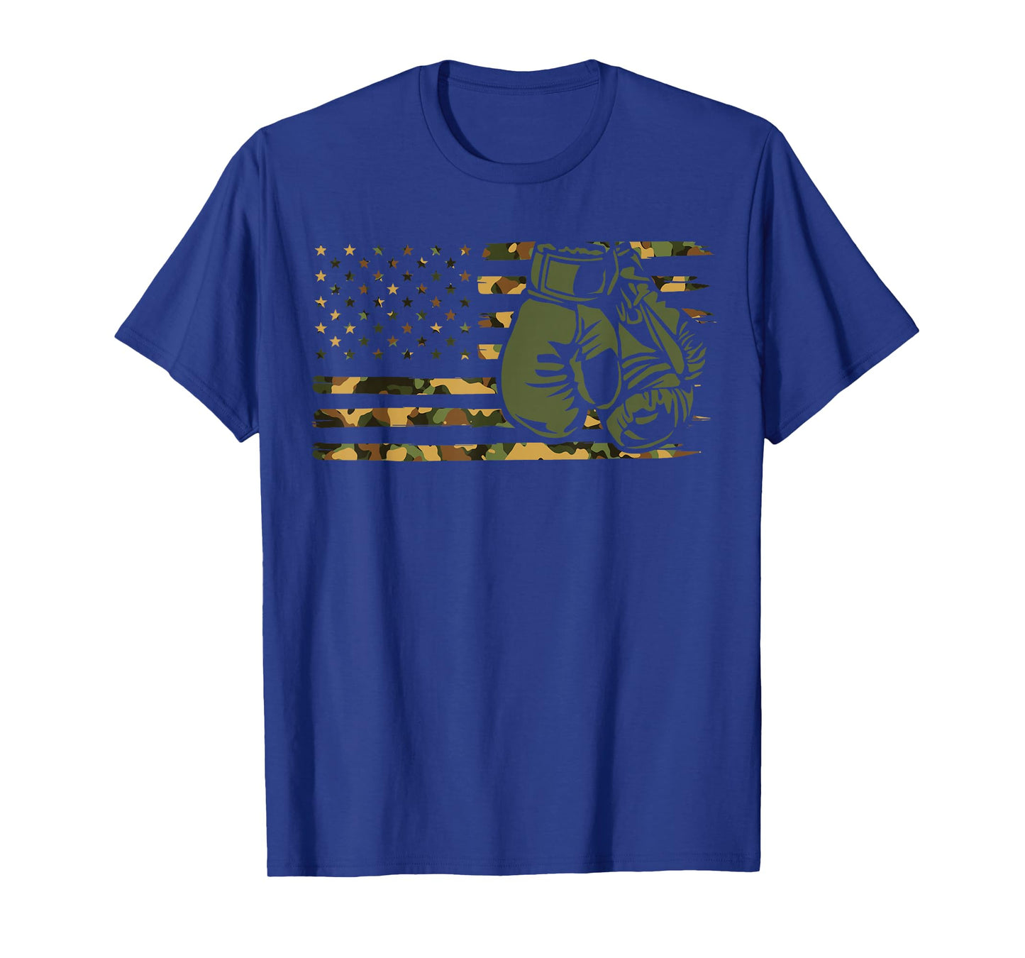 Camo Boxing USA Flag for Boxer - American Flag Boxing T-Shirt