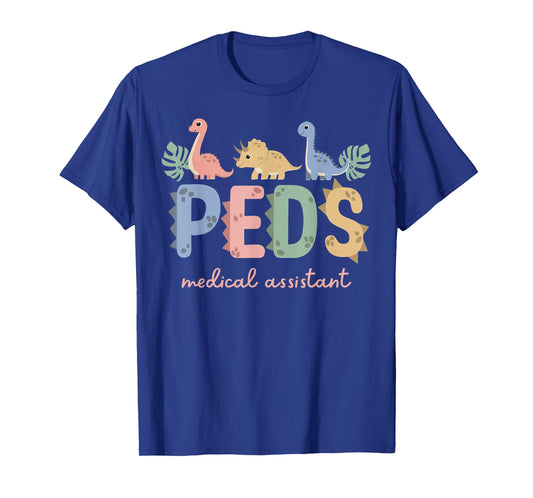 Cute Dinosaur PEDS MA Pediatric Medical Assistant Nurse Grad T-Shirt