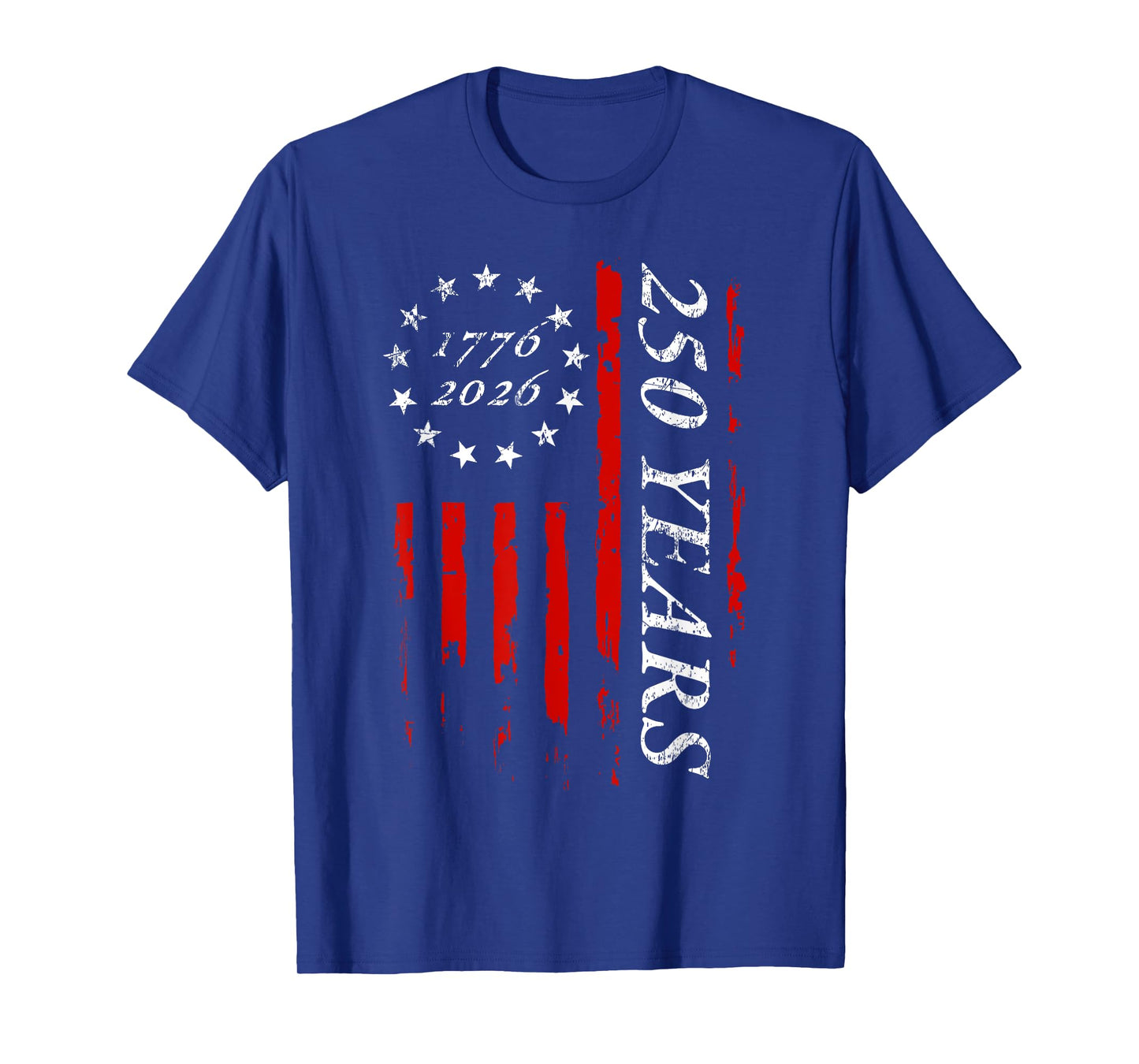 250 Years 13-Star Betsy Ross American Flag 4th of July 1776 T-Shirt