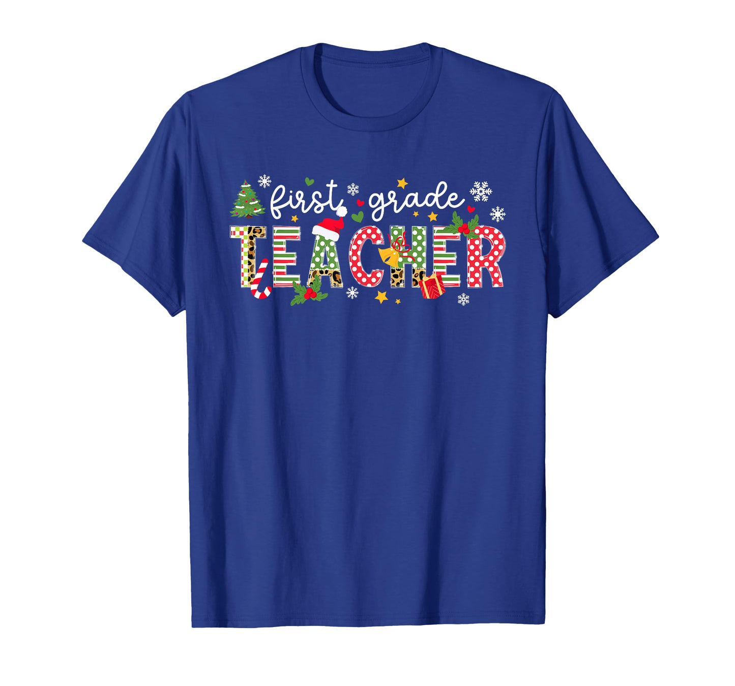 Christmas 1st Grade Teacher Xmas Party T-Shirt - Black, Small, Unisex-Adults, Short Sleeve, T-Shirt