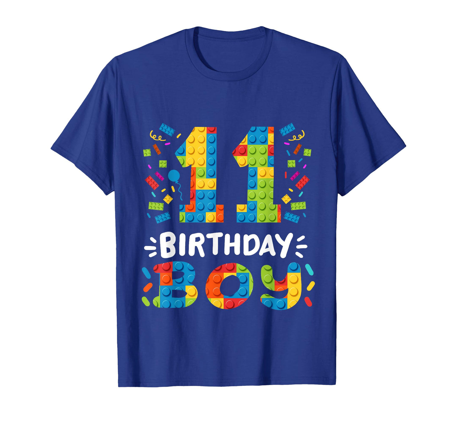 Kids 11 Years Old Building Blocks Builder 11th Birthday Boys T-Shirt