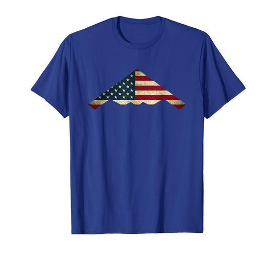 B-2 Stealth Spirit Bomber T-Shirt Us Flag Stars and Strips T-Shirt