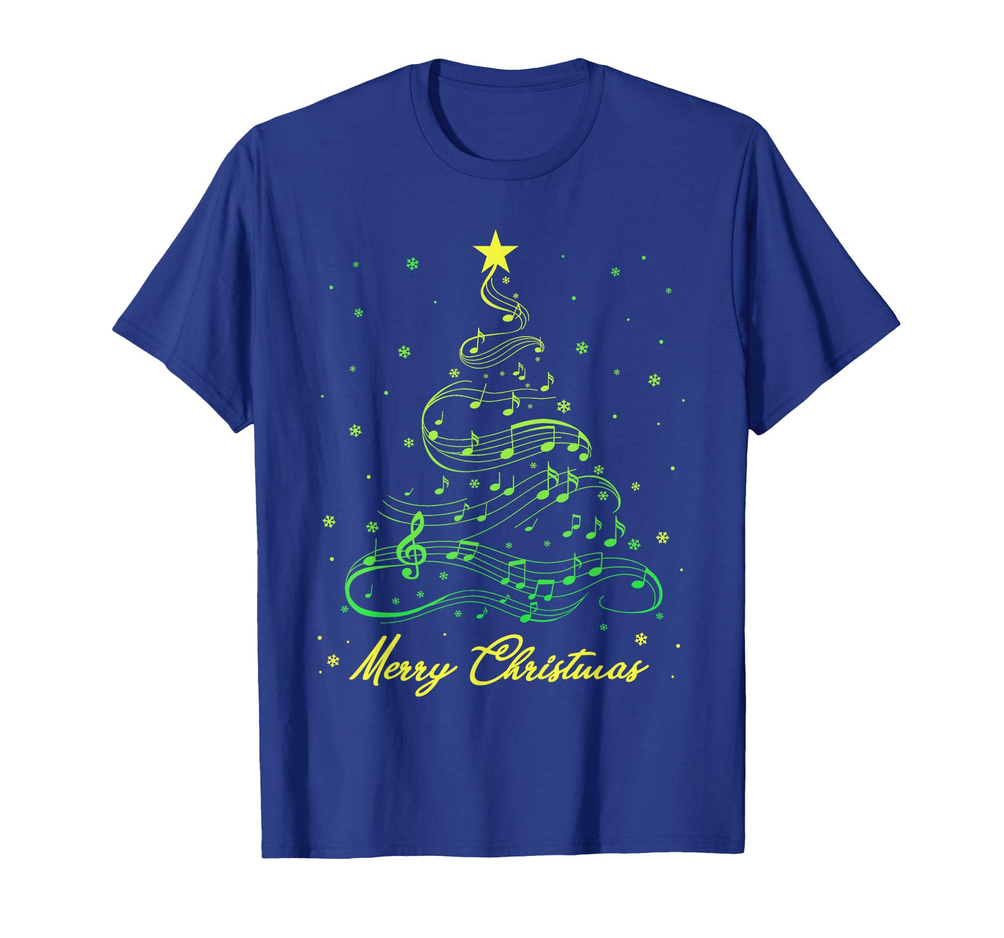 Christmas Music Tree Musical Notes Kids Music Lovers Teacher T-Shirt