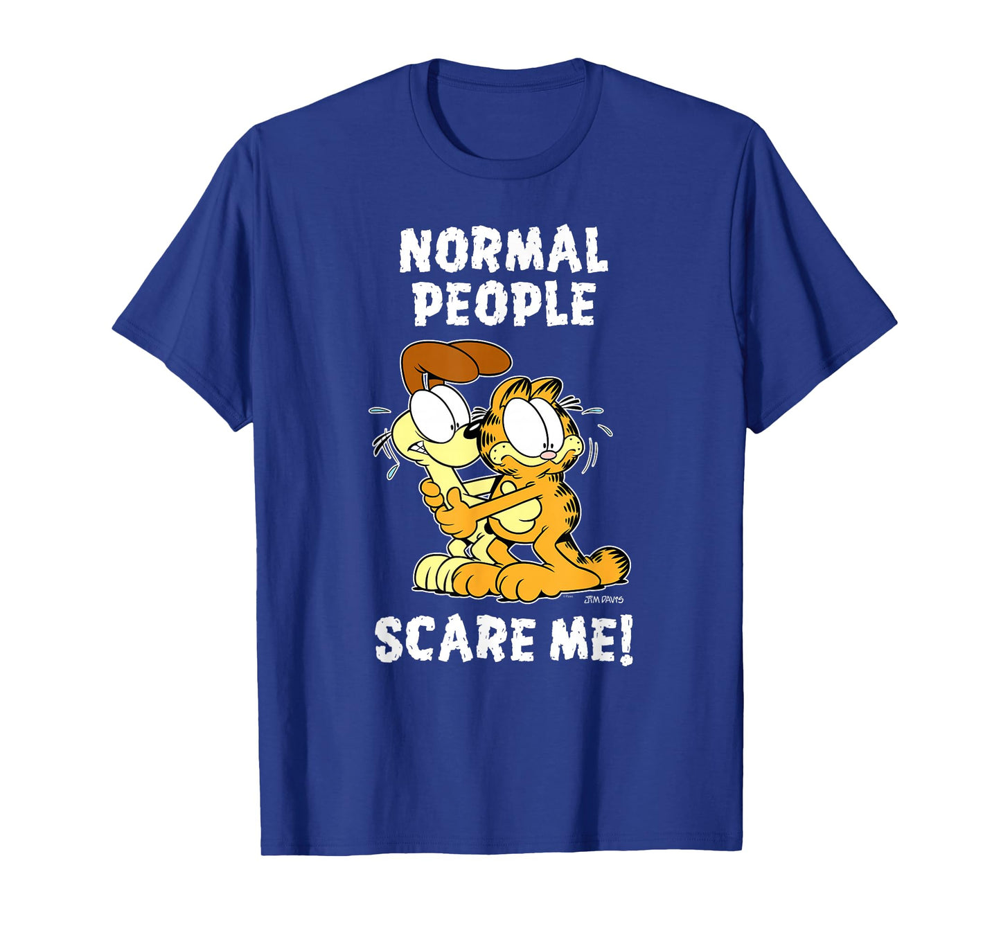 Garfield Normal People Scare Me Cartoon Cat and Dog T-Shirt