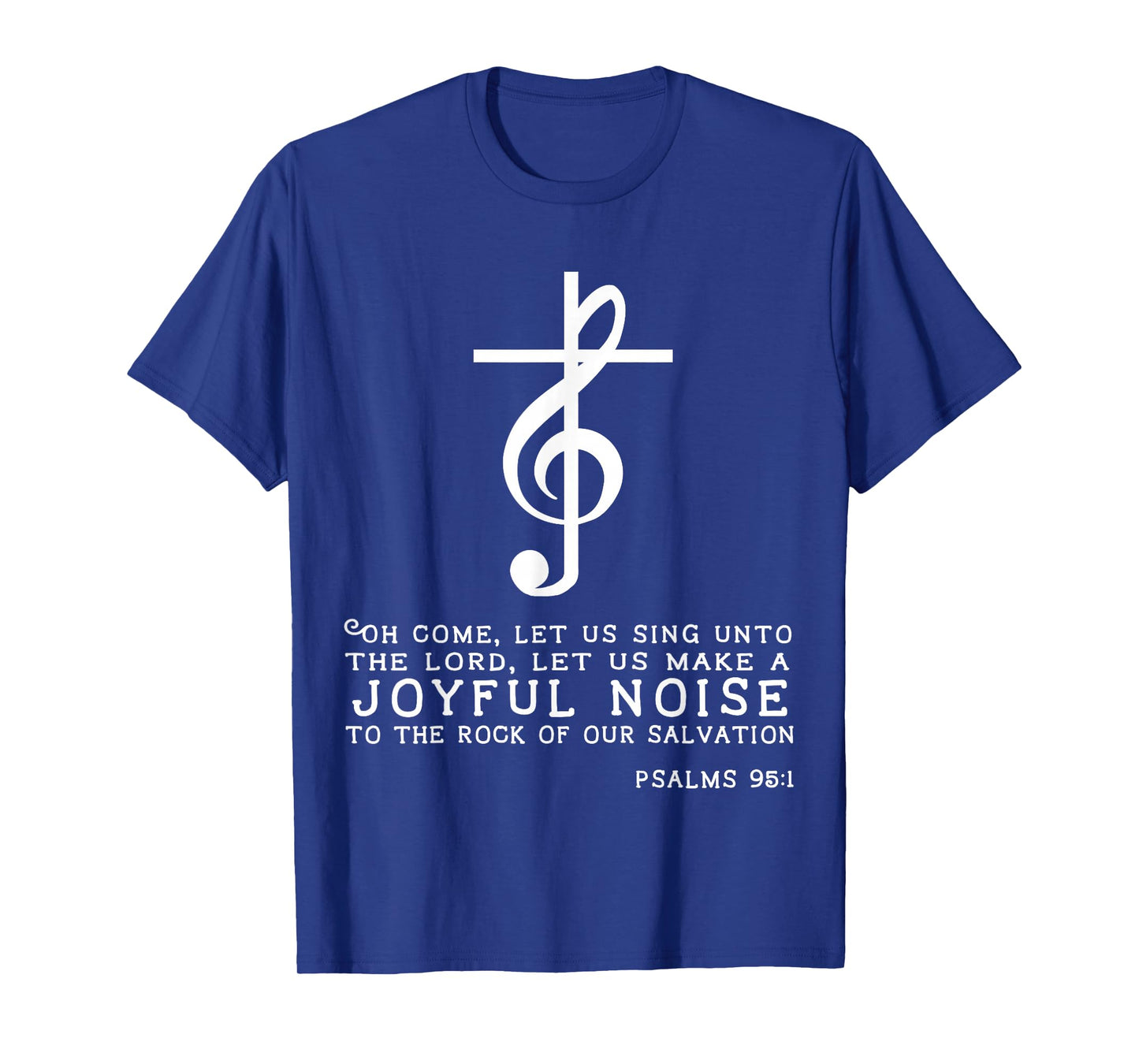 Christian Music Cross Tee Treble Clef Musical Gift Tshirt T-Shirt