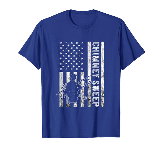 Chimney Sweep Vintage American USA Flag Chimney Sweeper Women Men T-Shirt