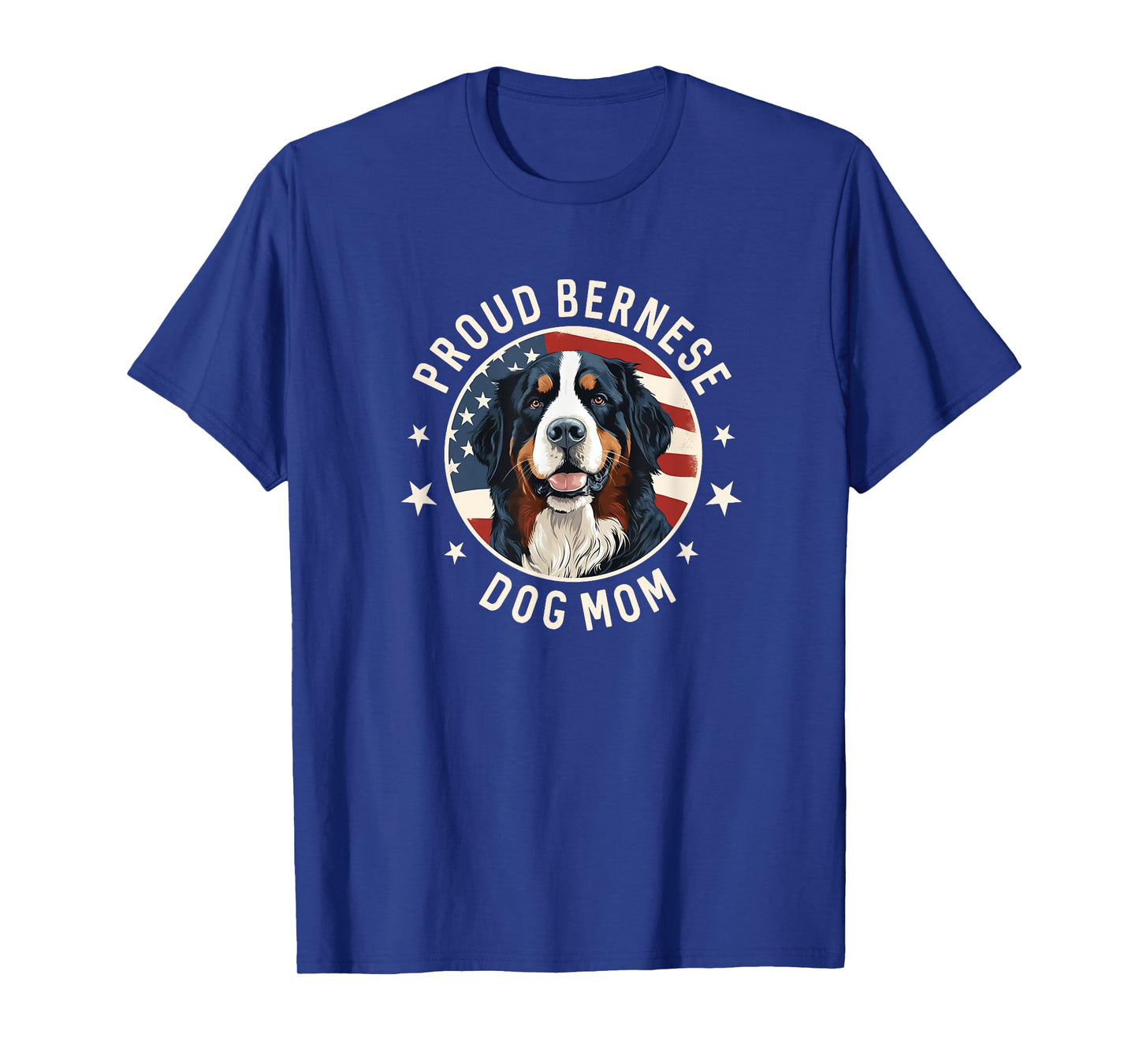 American Flag, Proud Bernese Mountain Dog Mom Women Men T-Shirt