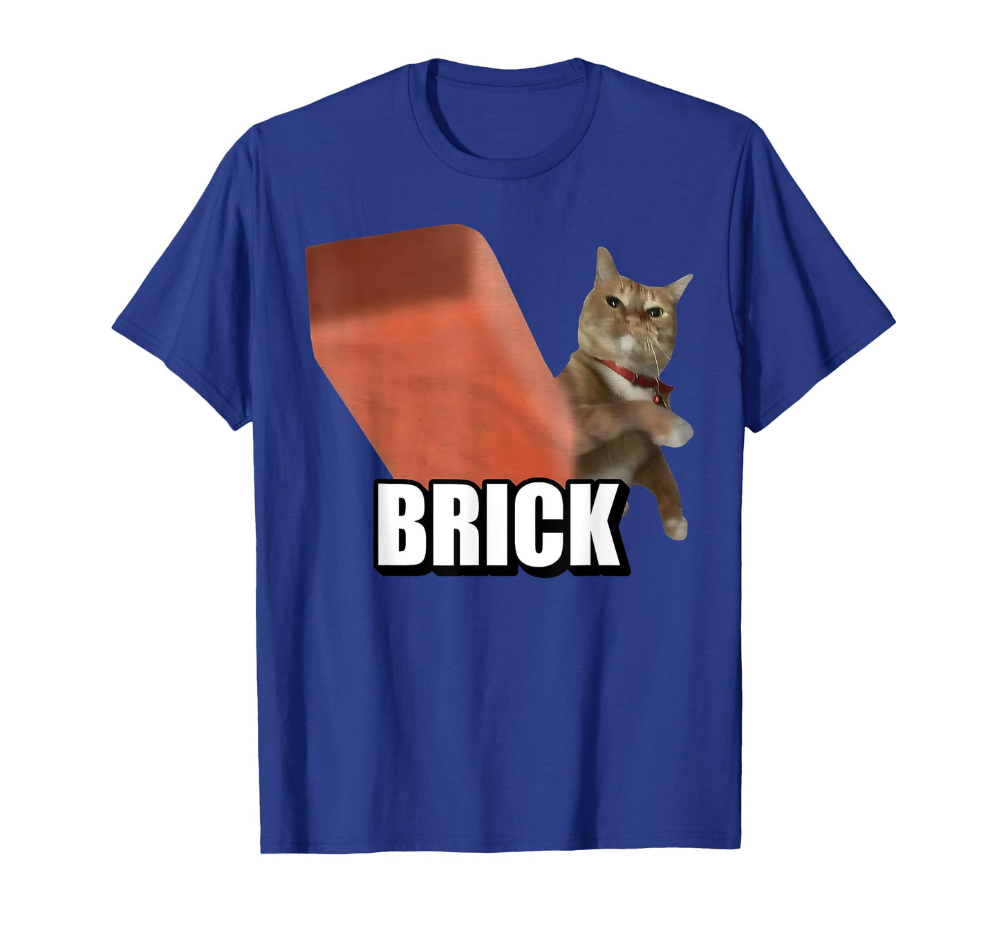 Brick Cat Funny Cat Throwing Brick Angry Cat Meme Brainrot T-Shirt