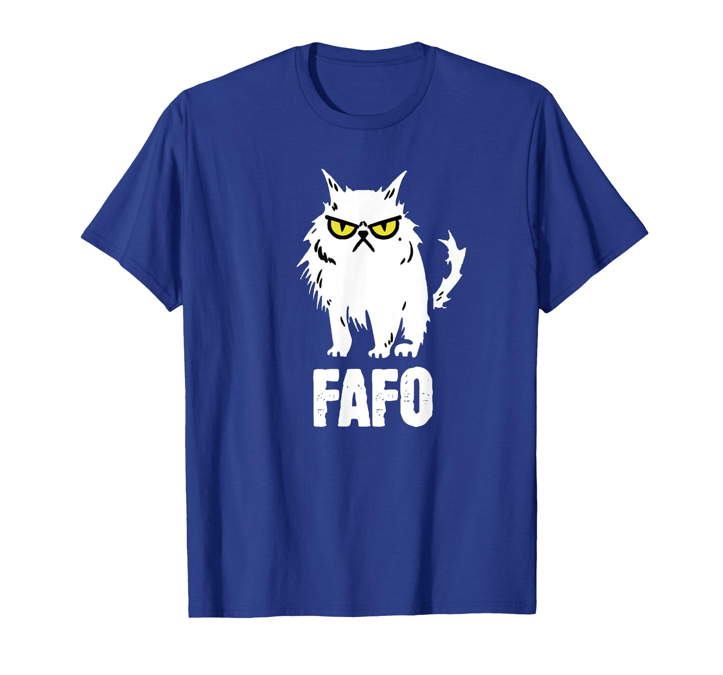 Funny Cat Designs Unisex-Adults FAFO Cat T-Shirt - Black - Small - Short Sleeve - Crew Neck - Classic Fit - All Seasons