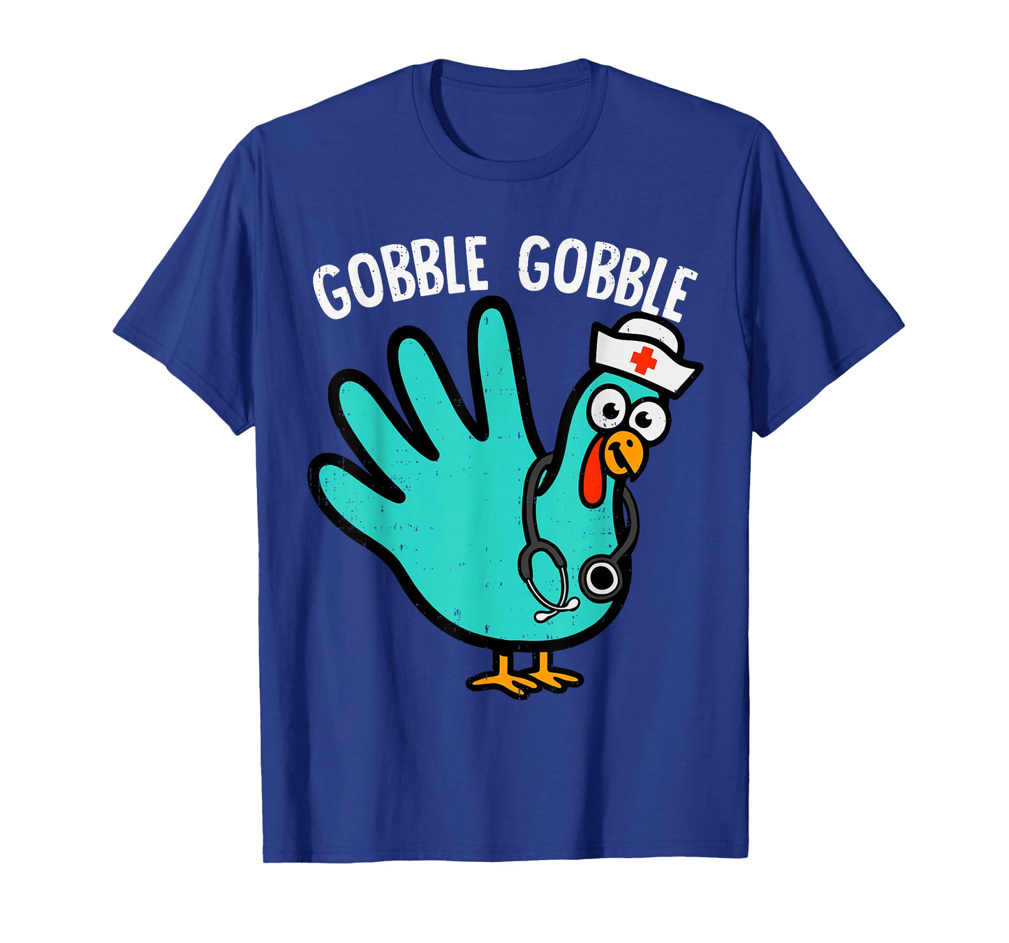 Cute Turkey Glove Nurse Thanksgiving Scrub Top RN ICU ER T-Shirt