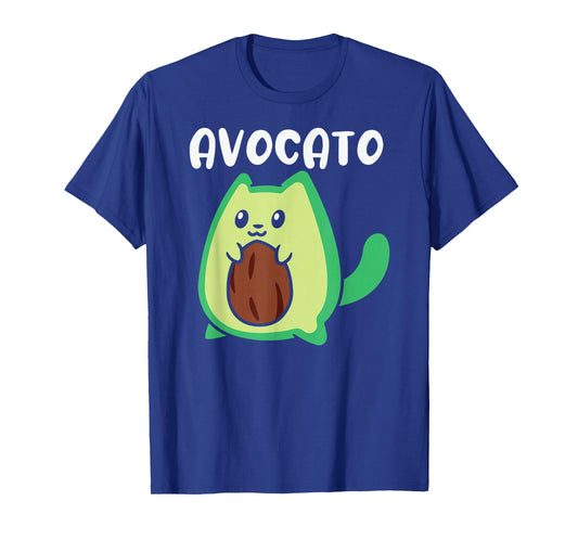 Avocato Tshirt Funny Cat Lovers Avocado Novelty Graphic Tee T-Shirt