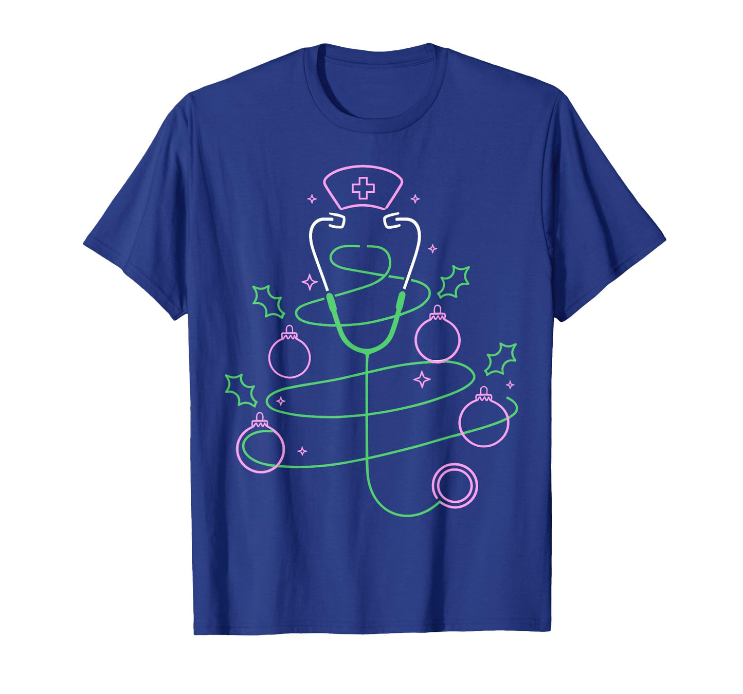 Christmas Tree Stethoscope Nurse Christmas T-Shirt