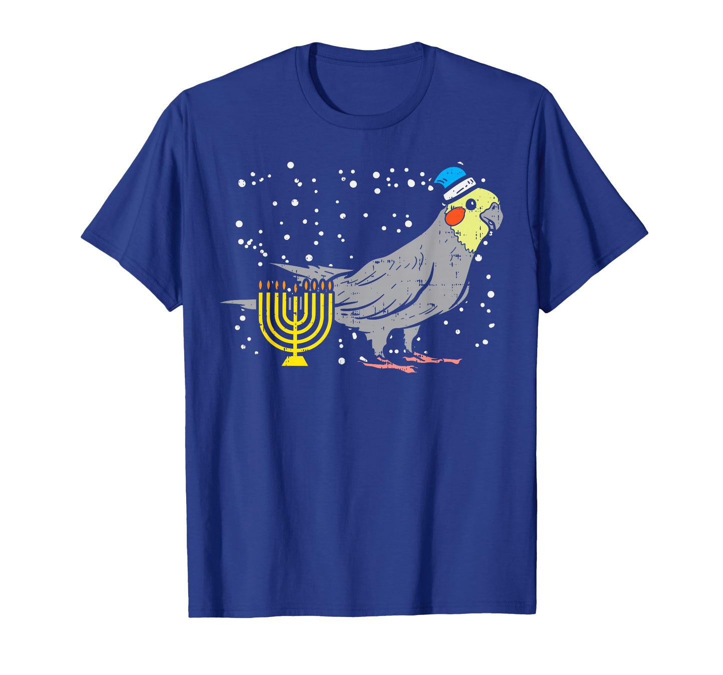 Cockatiel Menorah Jewish Cockatoo Parrot Bird Hanukkah Gift T-Shirt
