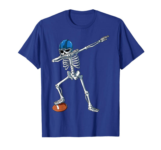 Dabbing Skeleton Football Dabbing Football Player Halloween T-Shirt