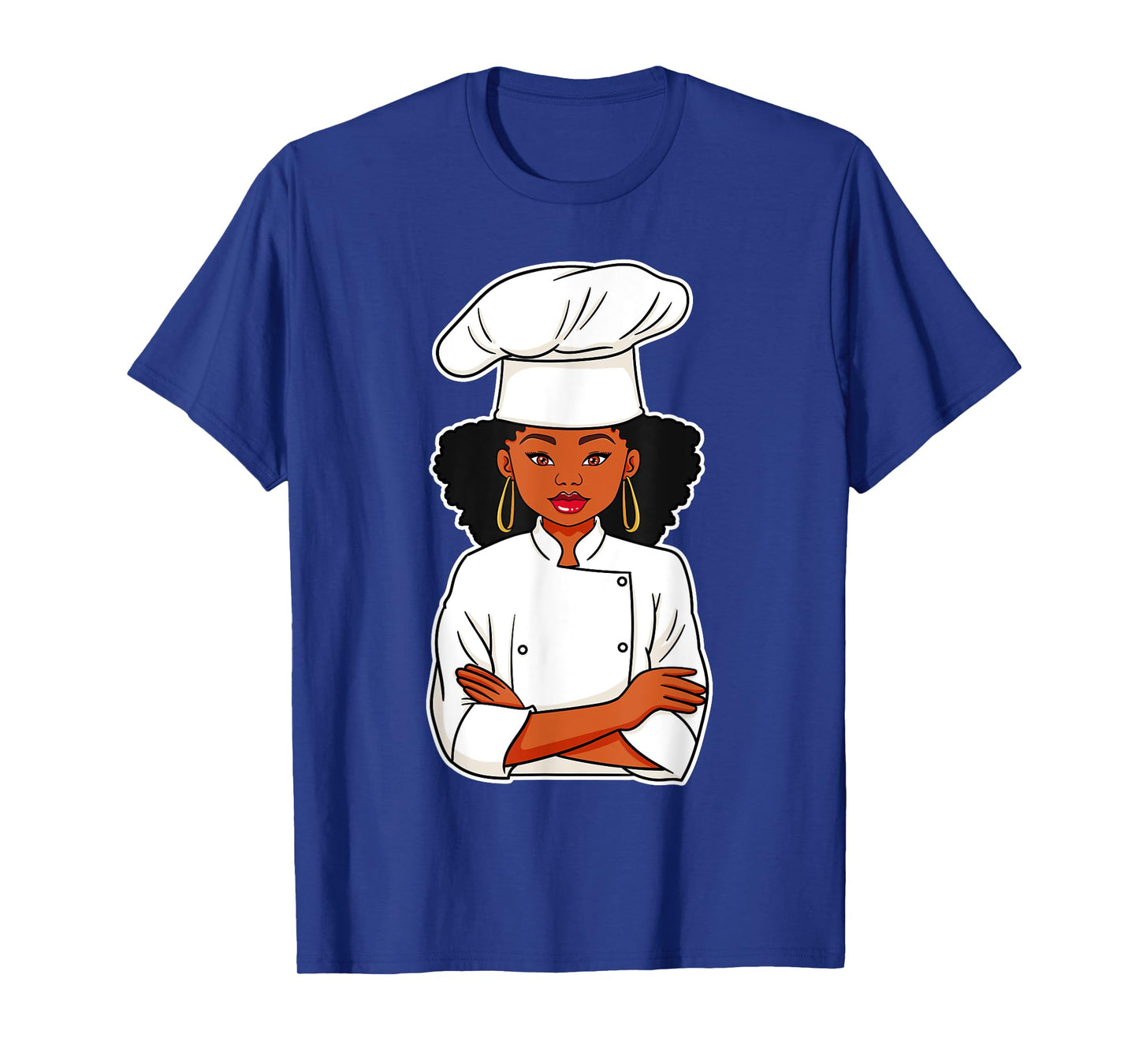 Chef African American Black Woman Afro Hair Cook Culinarian T-Shirt