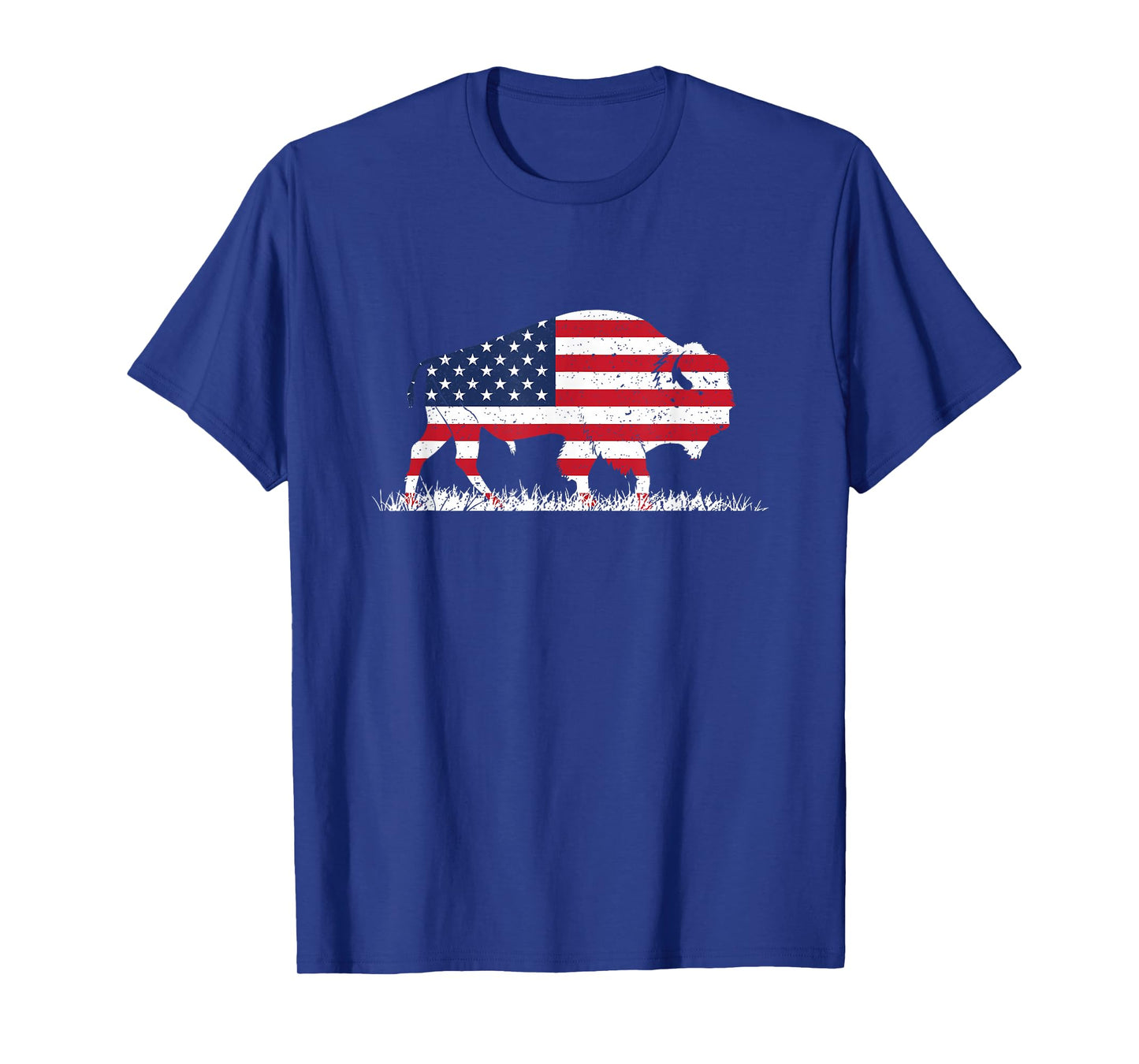 US Flag Buffalo Wildlife Animal Gift Buffalo T-Shirt