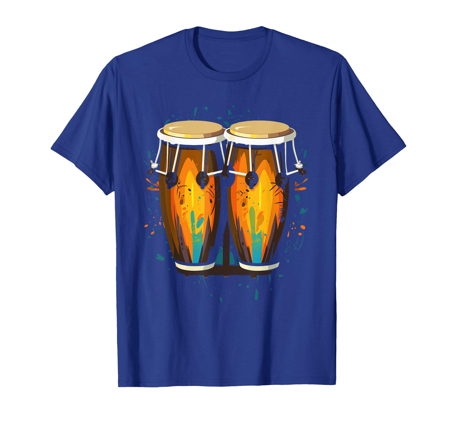 Conga Drum Instrument Musician by SteMi Unisex-Adults Black Modern T-Shirt Small Classic Fit Short Sleeve