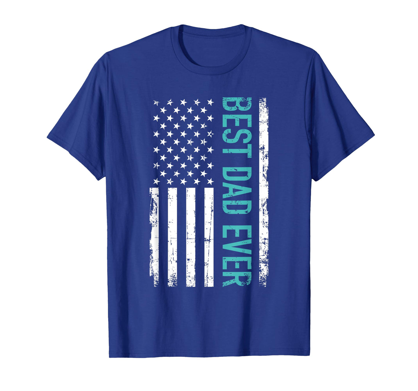 Father's day Best dad ever with US american flag Short Sleeve T-Shirt