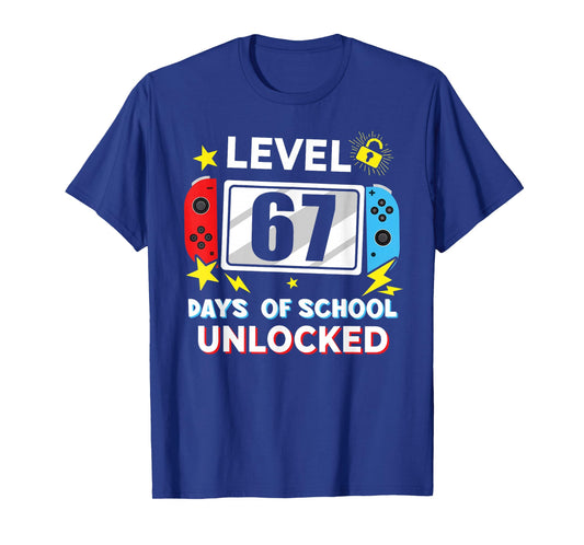 67th Day of School Level 67 Days of School Unlocked Gamer T-Shirt