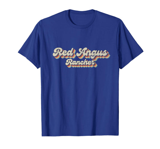 70's Cattle - Vintage Cow Rancher Red Angus T-Shirt
