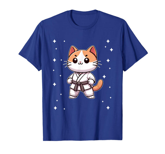 Cute kawaii karate cat Martial Arts T-Shirt for Men Women Kids