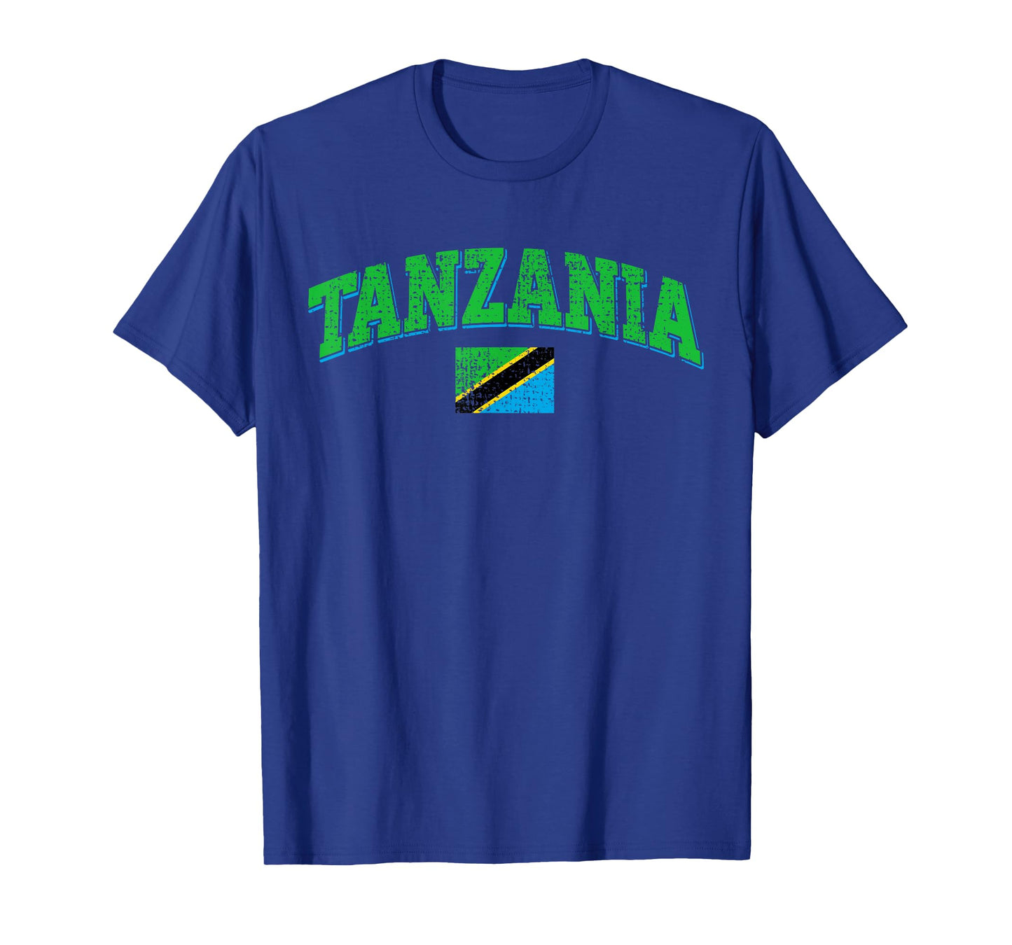 Vintage Tanzania Africa Flag Souvenir Proud Sports T-Shirt