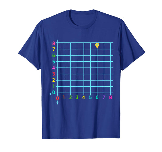 Coordinate (6,7) Funny Math Teacher 67 Math Lover Boys Kids T-Shirt