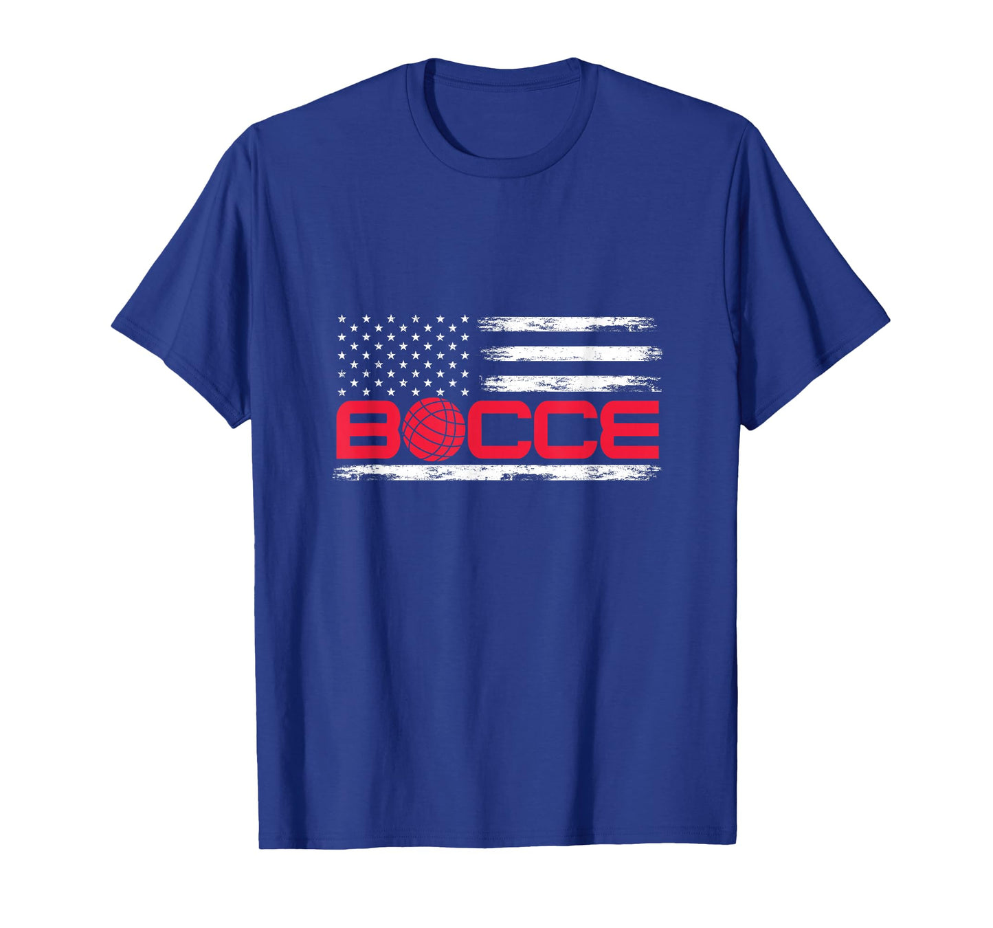 Bocce Ball American USA Flag Bocci Player 4th July Women Girls Kids Men T-Shirt