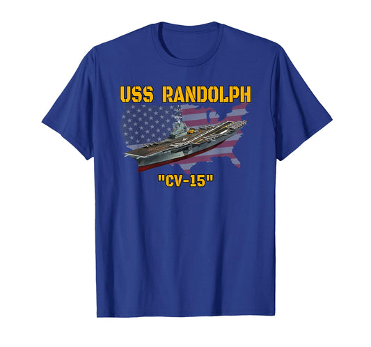 Aircraft Carrier USS Randolph CV-15 Veterans Day Fathers Day T-Shirt