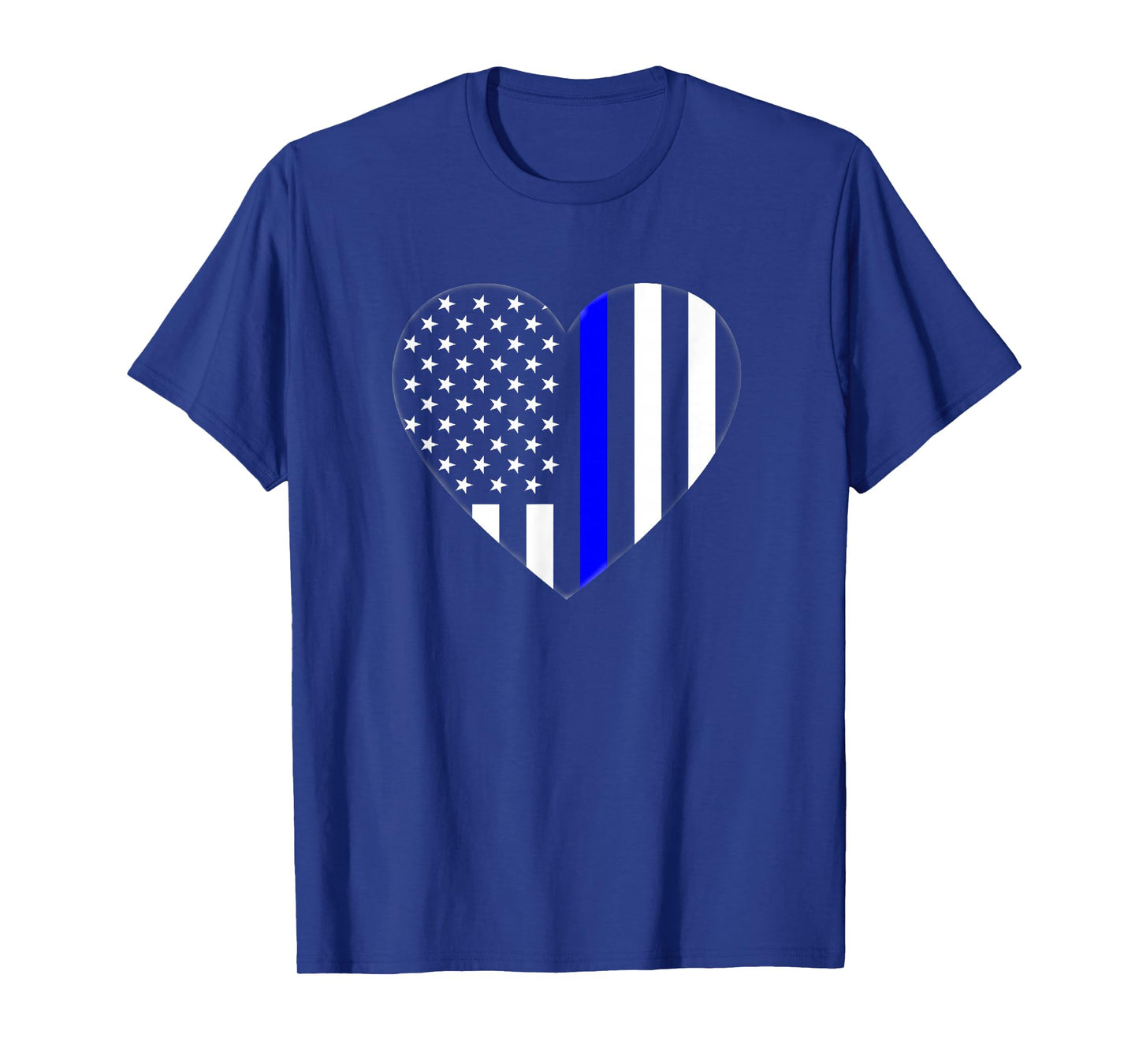 Love Our Police Officer US Flag Heart Thin Blue Line T-Shirt T-Shirt