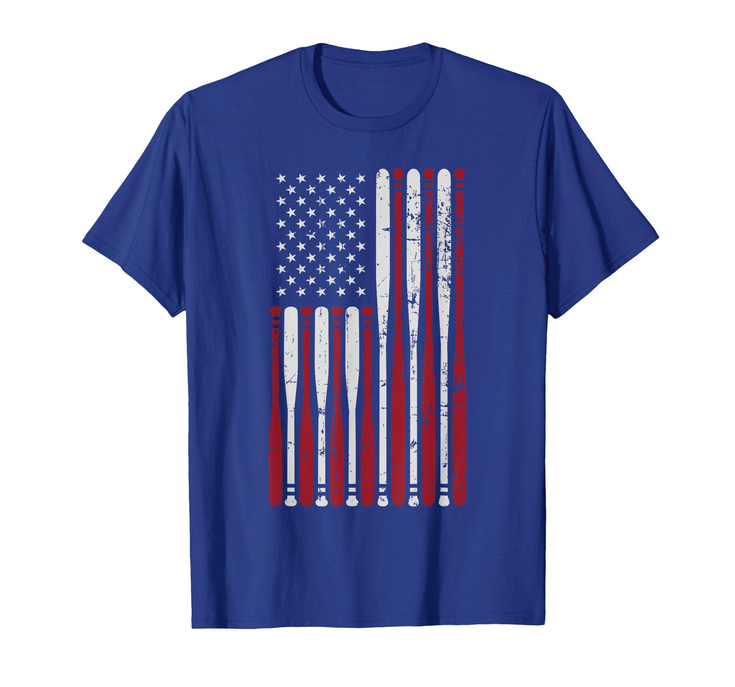 Patriotic US american baseball bats and stars stripes flag T-Shirt