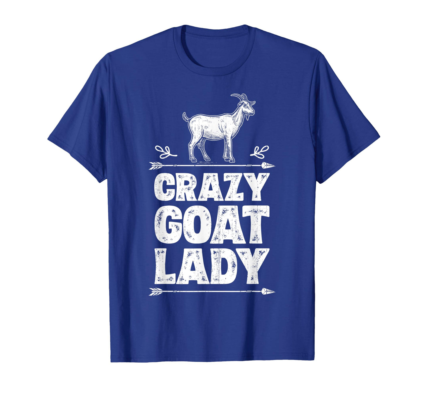 Crazy Goat Lady Girls Women Farmer Farm Animal Lover Vintage T-Shirt