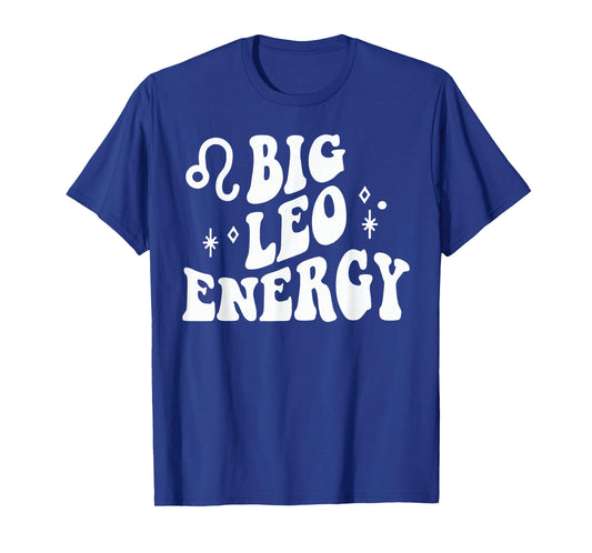 Leo Big Energy Retro Smile Flower Zodiac Birthday Women T-Shirt